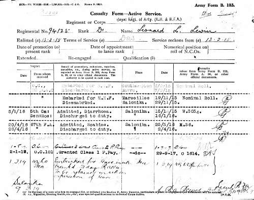Len's service record